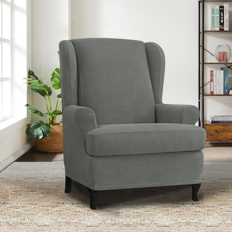 Andover Mills™ Aolise Washable Textured Grid TCushion Wingback